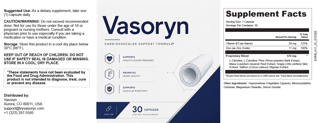 Vasoryn supplement facts
